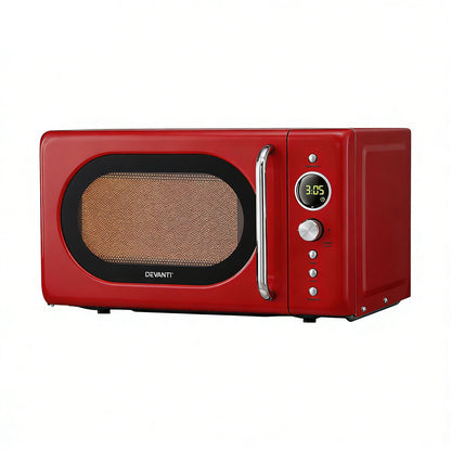 Devanti 20L Microwave Oven 700W Red-Appliances > Kitchen Appliances > Microwave Ovens-PEROZ Accessories
