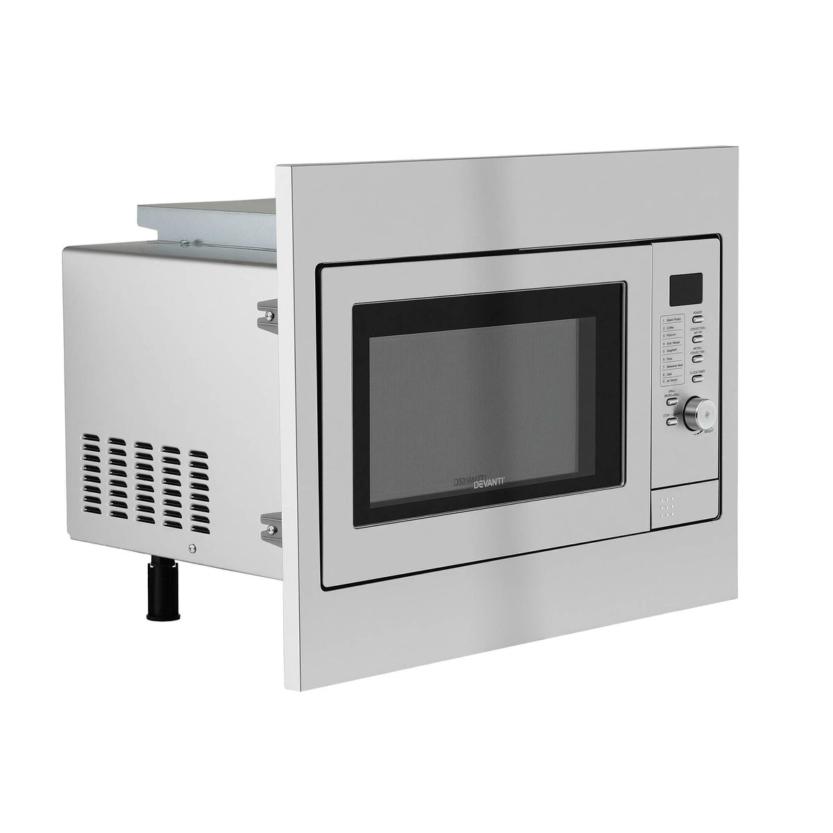 Devanti Built In Microwave Oven 30L Grill Air Fry Convection Silver-Appliances > Kitchen Appliances > Microwave Ovens-PEROZ Accessories