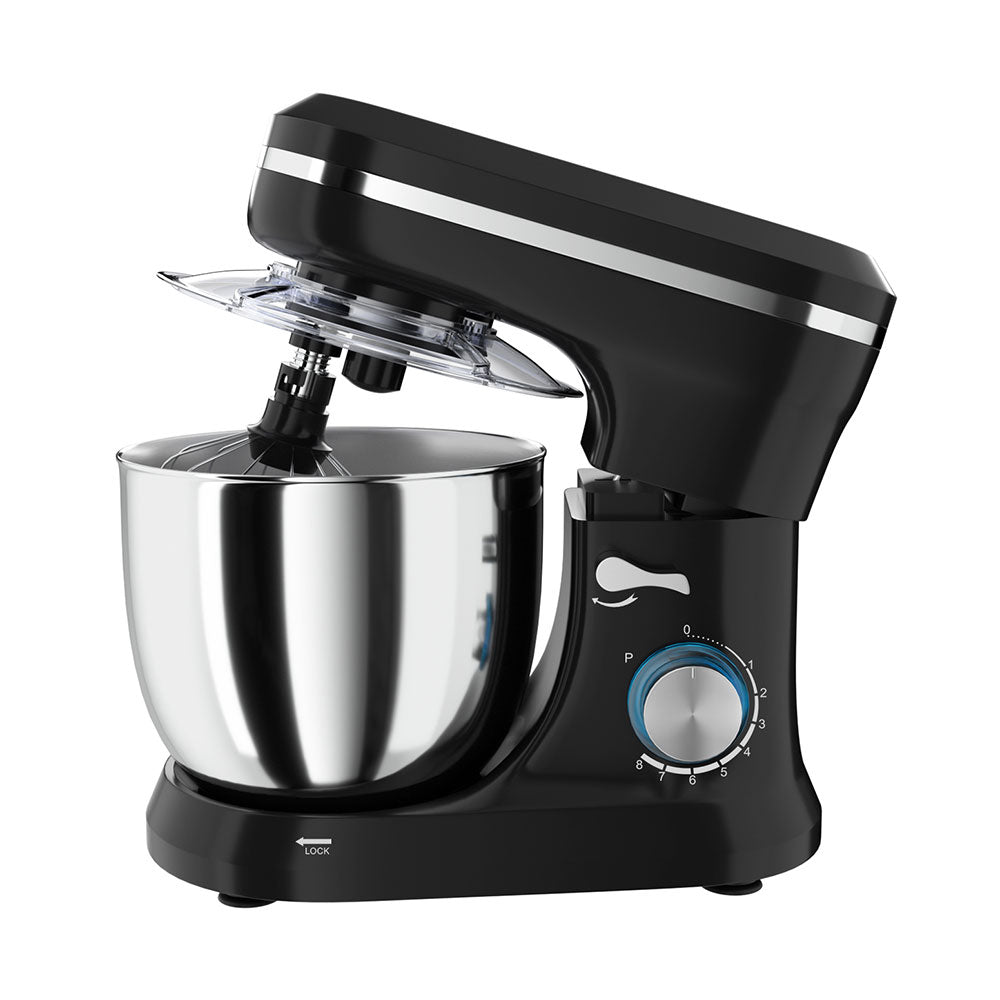 Devanti 3in1 Stand Mixer 8 Speed 5L Mix Master 400W Black-Appliances &gt; Kitchen Appliances-PEROZ Accessories