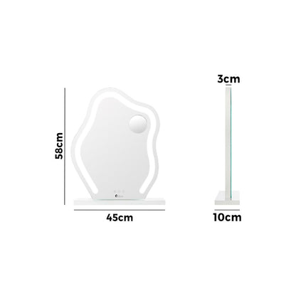 Oikiture Bluetooth Hollywood Makeup Mirror LED 45x58cm-Makeup Mirrors-PEROZ Accessories