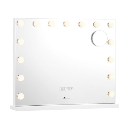 Oikiture Bluetooth Hollywood Makeup Mirrors with LED Light 58x46cm Vanity Mirror-Makeup Mirrors-PEROZ Accessories