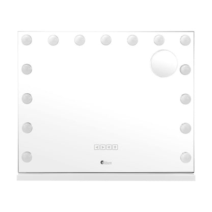 Oikiture Bluetooth Hollywood Makeup Mirrors with LED Light 58x46cm Vanity Mirror-Makeup Mirrors-PEROZ Accessories