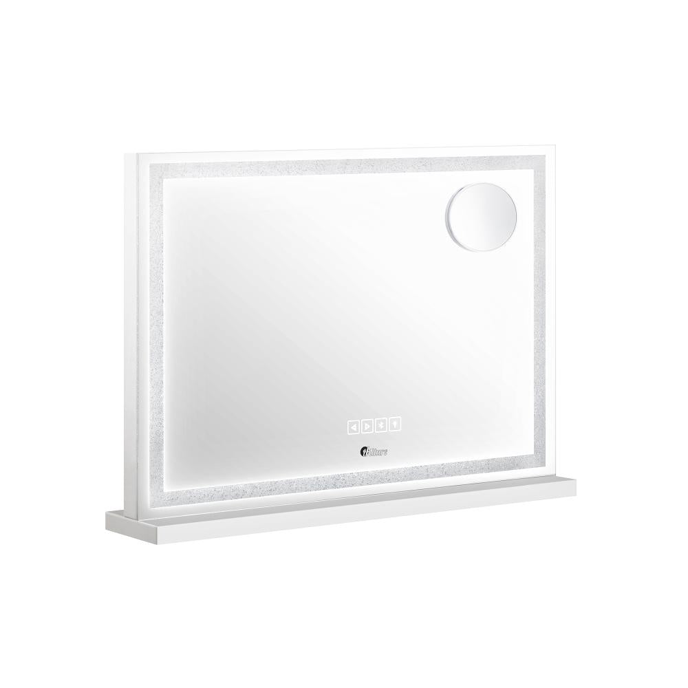 Oikiture Bluetooth Makeup Mirror Crystal LED 58x49cm-Makeup Mirrors-PEROZ Accessories