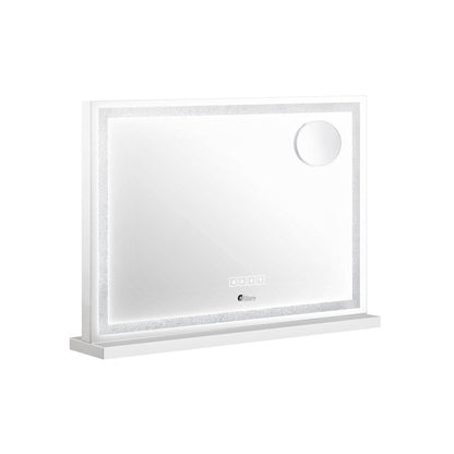Oikiture Bluetooth Makeup Mirror Crystal LED 58x49cm-Makeup Mirrors-PEROZ Accessories