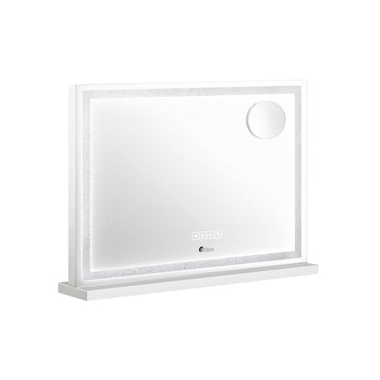 Oikiture Bluetooth Makeup Mirror Crystal LED 58x49cm-Makeup Mirrors-PEROZ Accessories