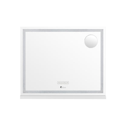 Oikiture Bluetooth Makeup Mirror Crystal LED 58x49cm-Makeup Mirrors-PEROZ Accessories