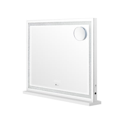 Oikiture Bluetooth Makeup Mirror Crystal LED 58x49cm-Makeup Mirrors-PEROZ Accessories