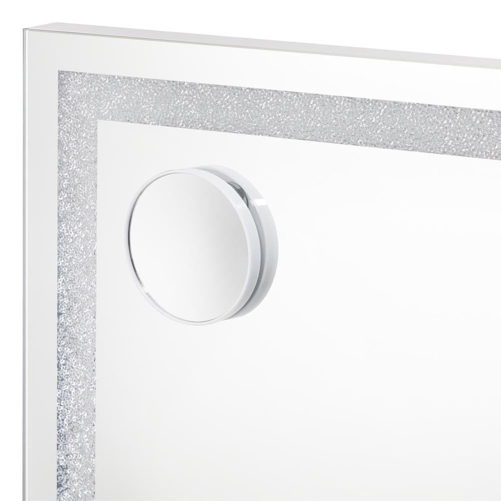 Oikiture Bluetooth Makeup Mirror Crystal LED 58x49cm-Makeup Mirrors-PEROZ Accessories