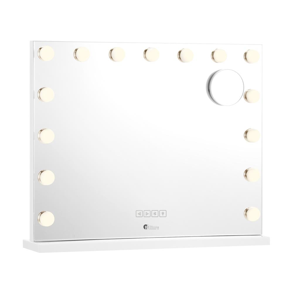 Oikiture Bluetooth Hollywood Makeup Mirror LED 60x52cm-Makeup Mirrors-PEROZ Accessories