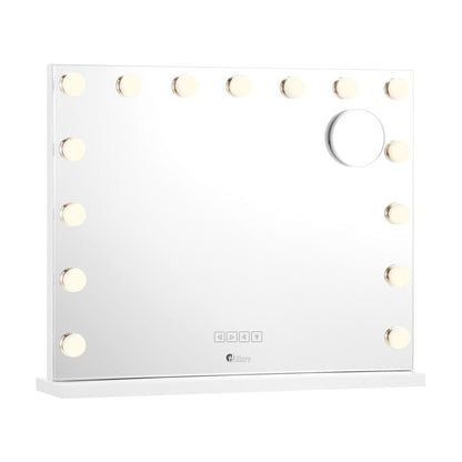 Oikiture Bluetooth Hollywood Makeup Mirror LED 60x52cm-Makeup Mirrors-PEROZ Accessories