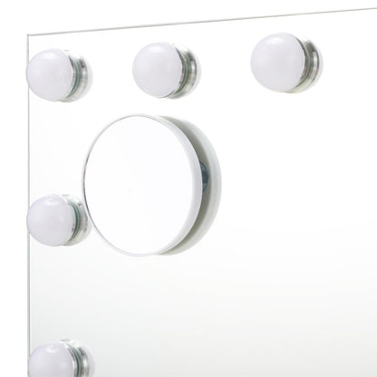 Oikiture Bluetooth Hollywood Makeup Mirror LED 60x52cm-Makeup Mirrors-PEROZ Accessories