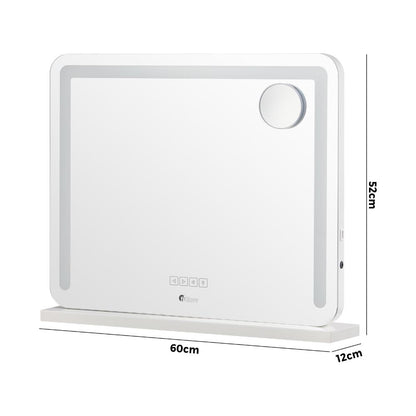 Oikiture Bluetooth Hollywood LED Makeup Mirror 60x52cm-Makeup Mirrors-PEROZ Accessories