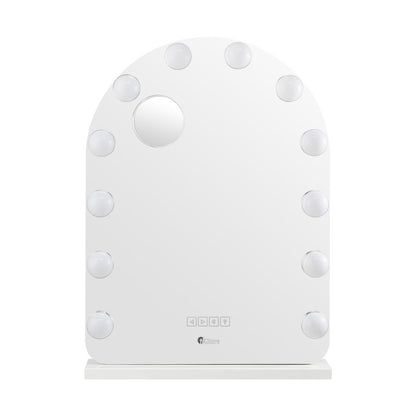Oikiture LED Arched Makeup Mirror Bluetooth 61x43cm-Makeup Mirrors-PEROZ Accessories