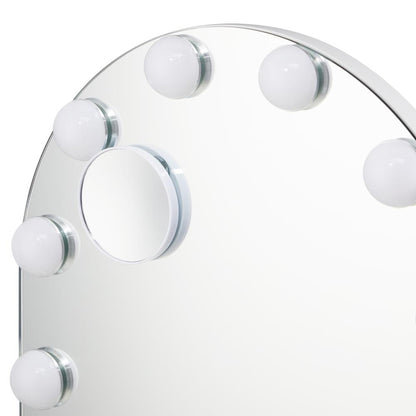 Oikiture LED Arched Makeup Mirror Bluetooth 61x43cm-Makeup Mirrors-PEROZ Accessories