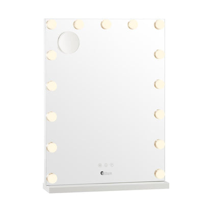 Oikiture LED Makeup Mirror Bluetooth Hollywood 61x43cm-Makeup Mirrors-PEROZ Accessories