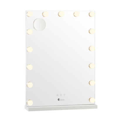 Oikiture LED Makeup Mirror Bluetooth Hollywood 61x43cm-Makeup Mirrors-PEROZ Accessories