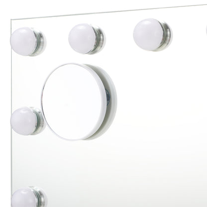 Oikiture LED Makeup Mirror Bluetooth Hollywood 61x43cm-Makeup Mirrors-PEROZ Accessories