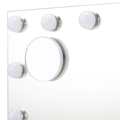 Oikiture LED Makeup Mirror Bluetooth Hollywood 61x43cm-Makeup Mirrors-PEROZ Accessories