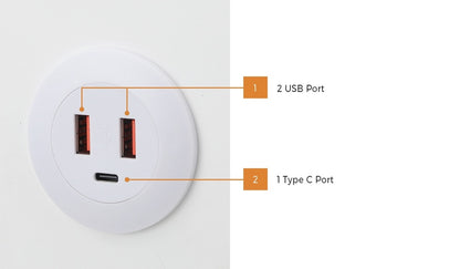 Oikiture Wooden Makeup Mirror 73x53cm USB Type C Port-Makeup Mirrors-PEROZ Accessories