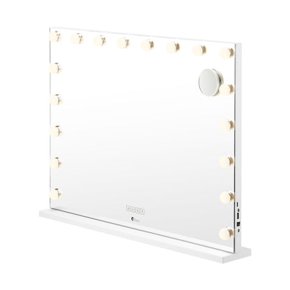 Oikiture Bluetooth Hollywood Makeup Mirrors with LED Light 80x58cm Vanity Mirror-Makeup Mirrors-PEROZ Accessories