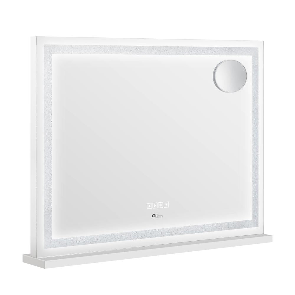Oikiture Bluetooth Makeup Mirror Crystal LED 80x62cm-Makeup Mirrors-PEROZ Accessories