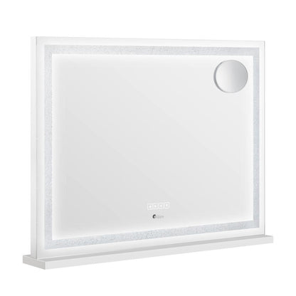 Oikiture Bluetooth Makeup Mirror Crystal LED 80x62cm-Makeup Mirrors-PEROZ Accessories