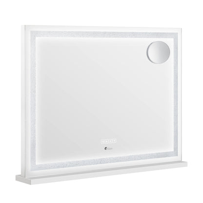 Oikiture Bluetooth Makeup Mirror Crystal LED 80x62cm-Makeup Mirrors-PEROZ Accessories