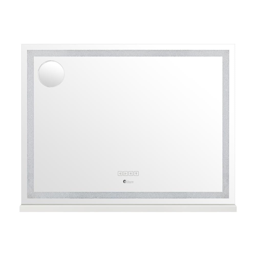 Oikiture Bluetooth Makeup Mirror Crystal LED 80x62cm-Makeup Mirrors-PEROZ Accessories