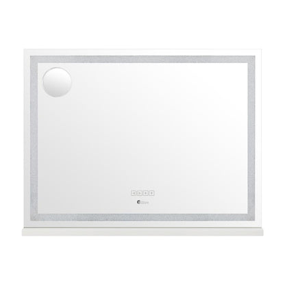 Oikiture Bluetooth Makeup Mirror Crystal LED 80x62cm-Makeup Mirrors-PEROZ Accessories