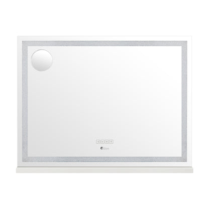 Oikiture Bluetooth Makeup Mirror Crystal LED 80x62cm-Makeup Mirrors-PEROZ Accessories