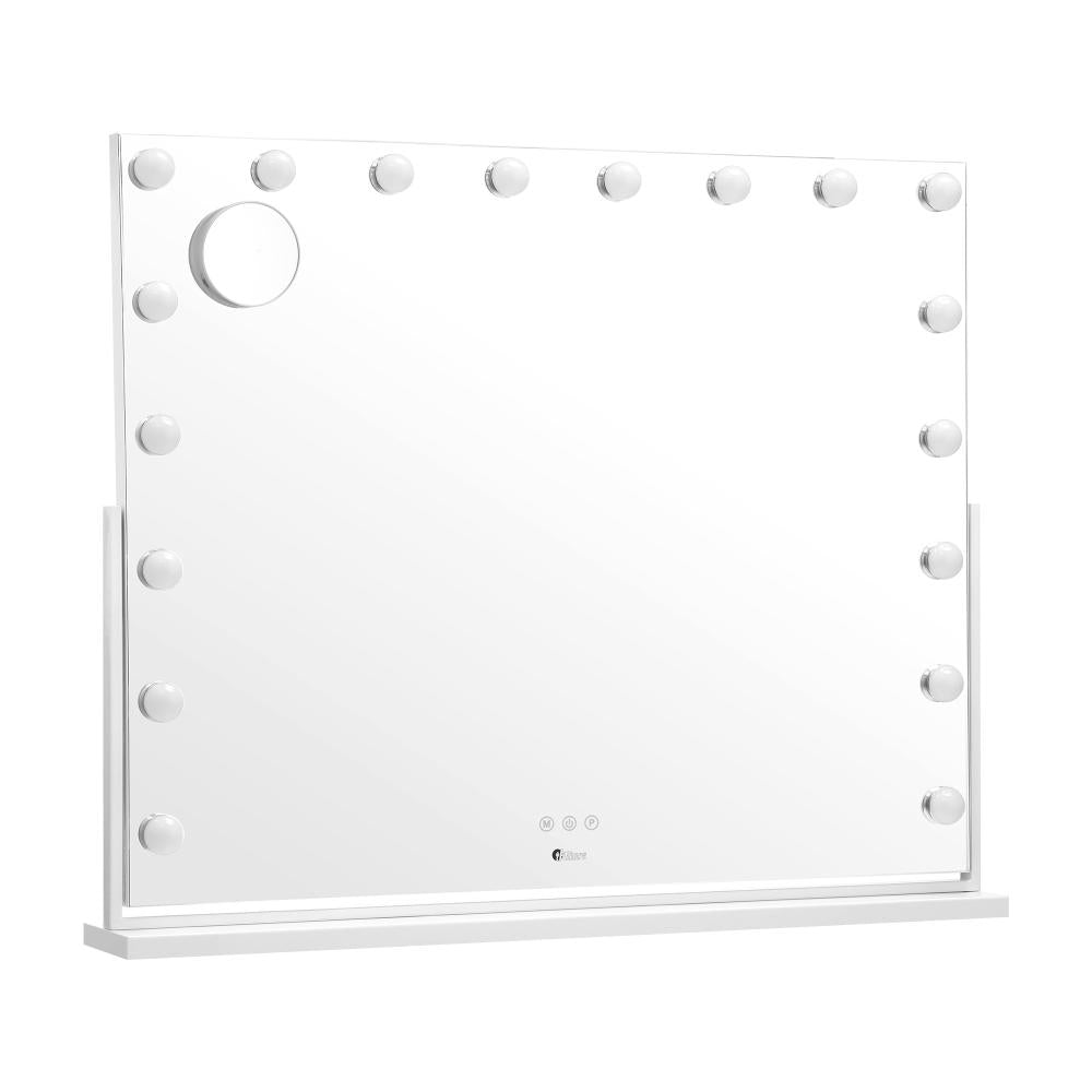 Oikiture Makeup Mirrors LED Bluetooth Rotatable 80x65cm-Makeup Mirrors-PEROZ Accessories