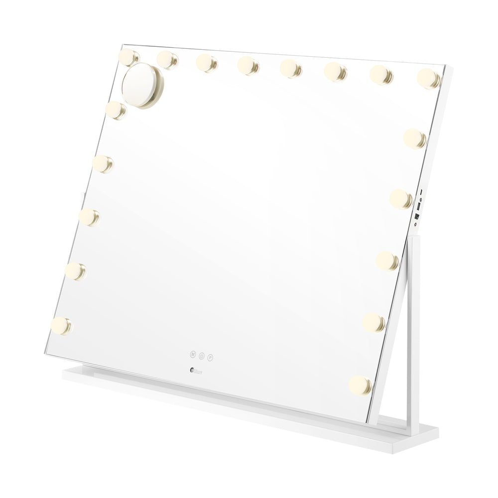 Oikiture Makeup Mirrors LED Bluetooth Rotatable 80x65cm-Makeup Mirrors-PEROZ Accessories