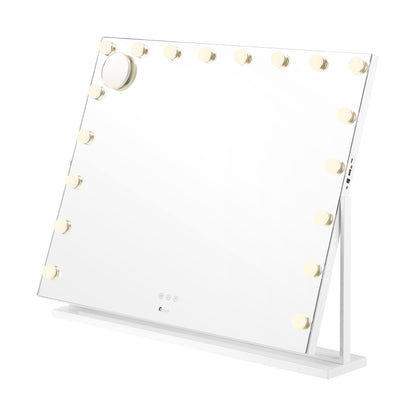 Oikiture Makeup Mirrors LED Bluetooth Rotatable 80x65cm-Makeup Mirrors-PEROZ Accessories