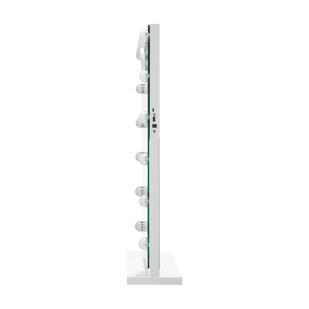 Oikiture Makeup Mirrors LED Bluetooth Rotatable 80x65cm-Makeup Mirrors-PEROZ Accessories
