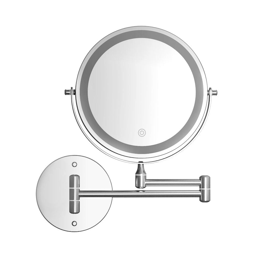 Embellir Extendable Makeup Mirror 10X Magnifying Double-Sided Bathroom Silver-Makeup Mirrors-PEROZ Accessories