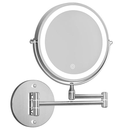 Embellir Extendable Makeup Mirror 10X Magnifying Double-Sided Bathroom Silver-Makeup Mirrors-PEROZ Accessories