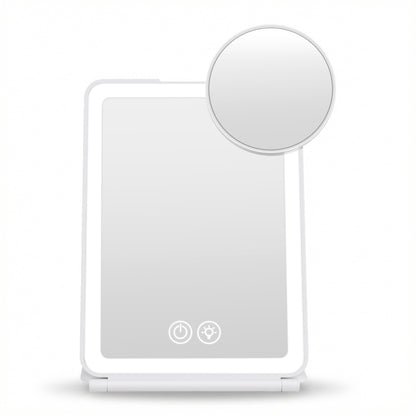 Embellir Portable Travel Makeup Mirror Rechargeable Makeup Mirror with Lights 10x Magnifier White-Health &amp; Beauty > Makeup > Makeup Mirrors-PEROZ Accessories