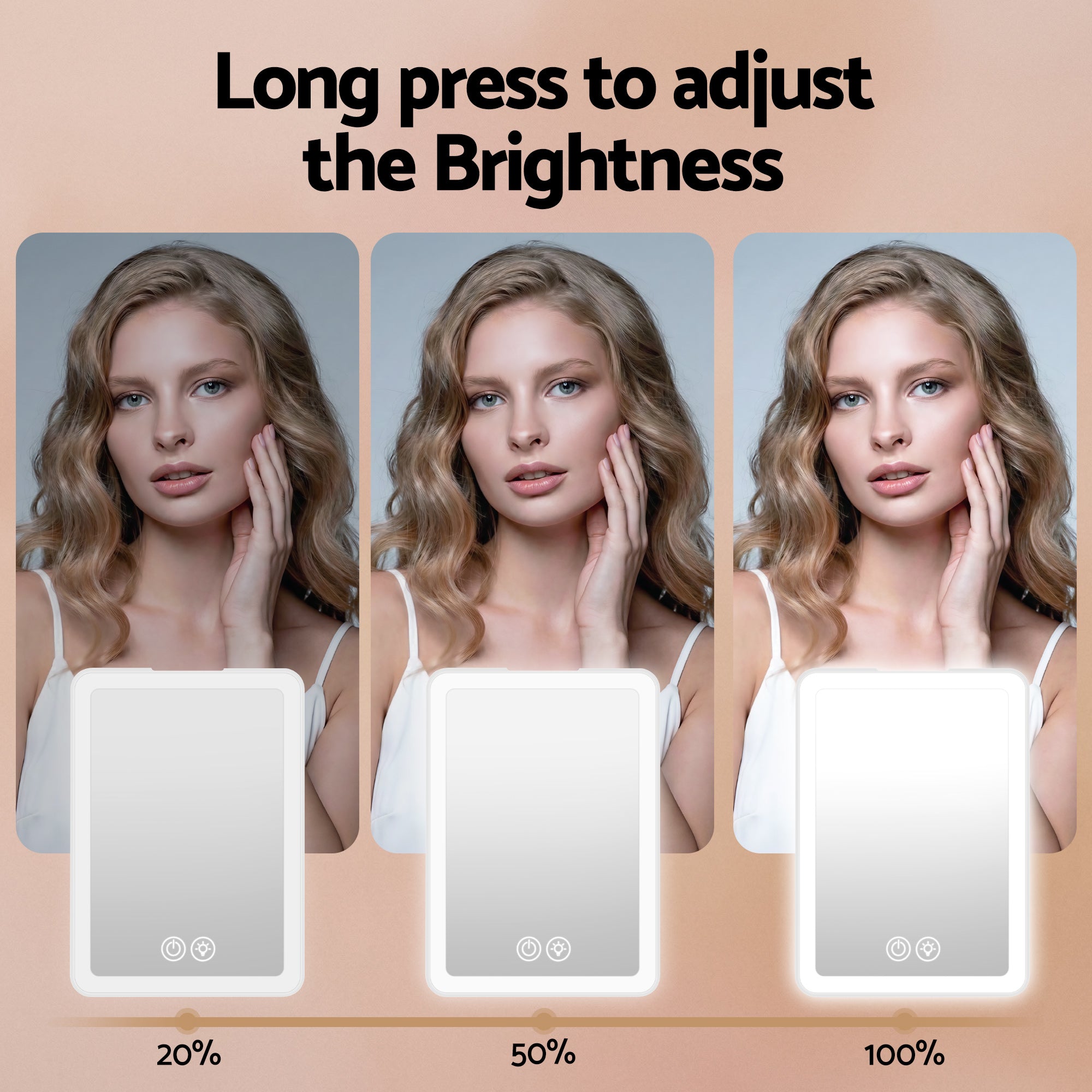 Embellir Portable Travel Makeup Mirror Rechargeable Makeup Mirror with Lights 10x Magnifier White-Health &amp; Beauty > Makeup > Makeup Mirrors-PEROZ Accessories