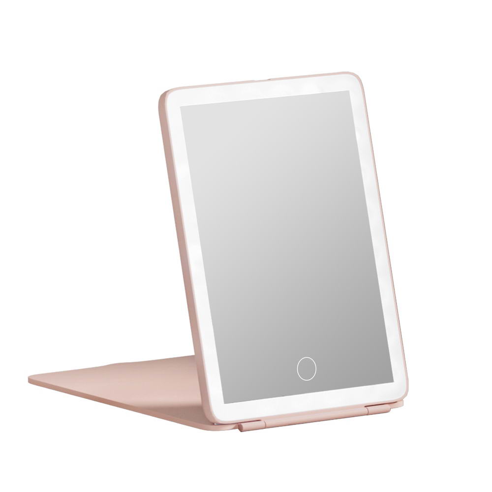 Embellir Compact Makeup Mirror w/ LED Light Portable Foldable Travel Beauty Pink-Health &amp; Beauty &gt; Makeup Mirrors-PEROZ Accessories