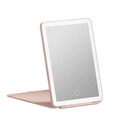 Embellir Compact Makeup Mirror w/ LED Light Portable Foldable Travel Beauty Pink-Health &amp; Beauty &gt; Makeup Mirrors-PEROZ Accessories
