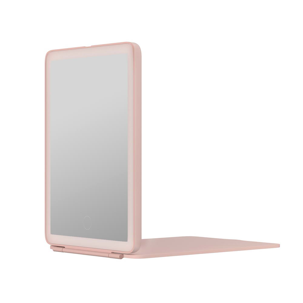 Embellir Compact Makeup Mirror w/ LED Light Portable Foldable Travel Beauty Pink-Health &amp; Beauty &gt; Makeup Mirrors-PEROZ Accessories