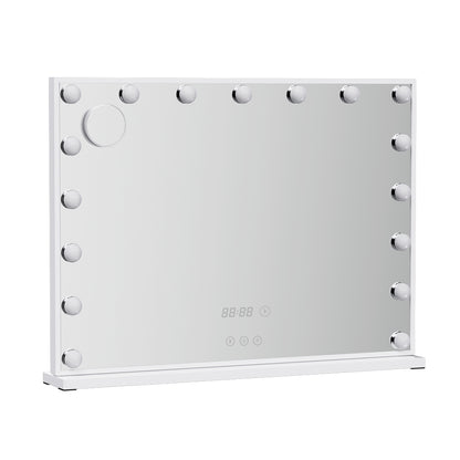 Embellir Makeup Mirror 80x60cm Hollywood Vanity with LED Light Tabletop White-Health &amp; Beauty &gt; Makeup &gt; Makeup Mirrors-PEROZ Accessories
