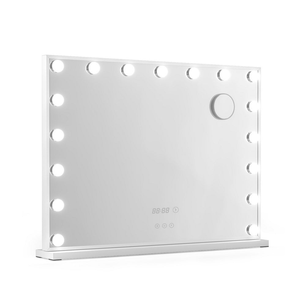 Embellir Makeup Mirror 80x60cm Hollywood Vanity with LED Light Tabletop White-Health &amp; Beauty > Makeup > Makeup Mirrors-PEROZ Accessories