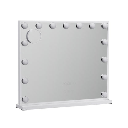 Embellir Makeup Mirror 60x52cm Hollywood Vanity with LED Light Tabletop White-Health &amp; Beauty &gt; Makeup &gt; Makeup Mirrors-PEROZ Accessories