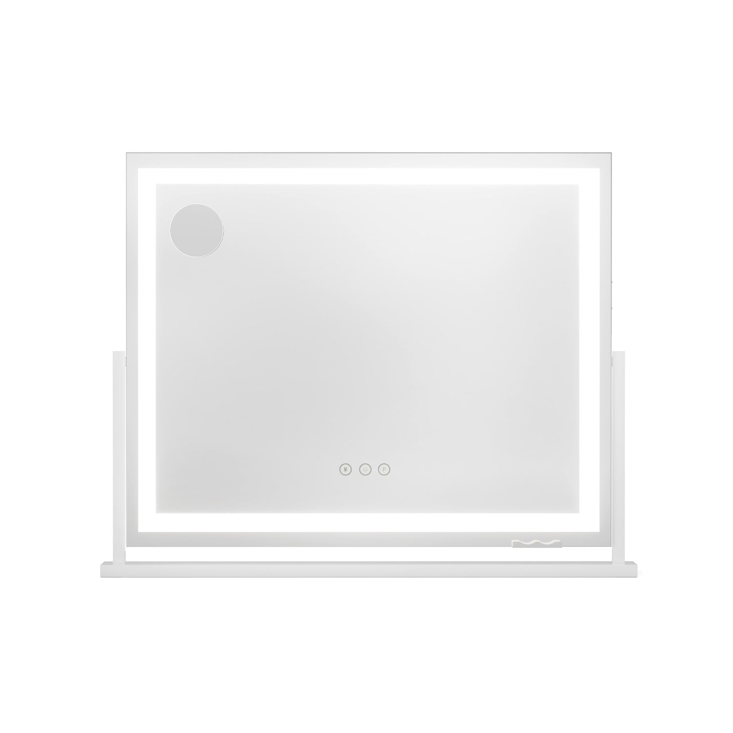 80x65cm Embellir Makeup Mirror Hollywood Vanity with LED Light White Frame-Makeup Mirrors-PEROZ Accessories