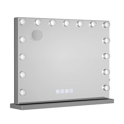 Embellir Bluetooth Makeup Mirror 58x46cm Hollywood Vanity with LED Light Wall-Furniture &gt; Bathroom-PEROZ Accessories