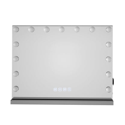 Embellir Bluetooth Makeup Mirror 58x46cm Hollywood Vanity with LED Light Wall-Furniture &gt; Bathroom-PEROZ Accessories