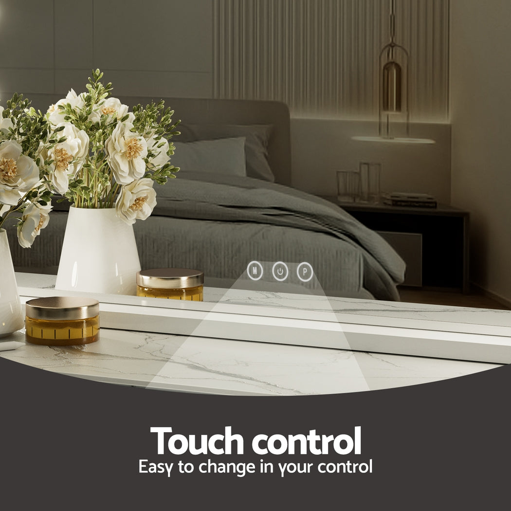 Embellir Makeup Mirror 80x58cm Hollywood Vanity with LED Light Tabletop Wall-Home &amp; Garden &gt; Decor &gt; Mirrors-PEROZ Accessories