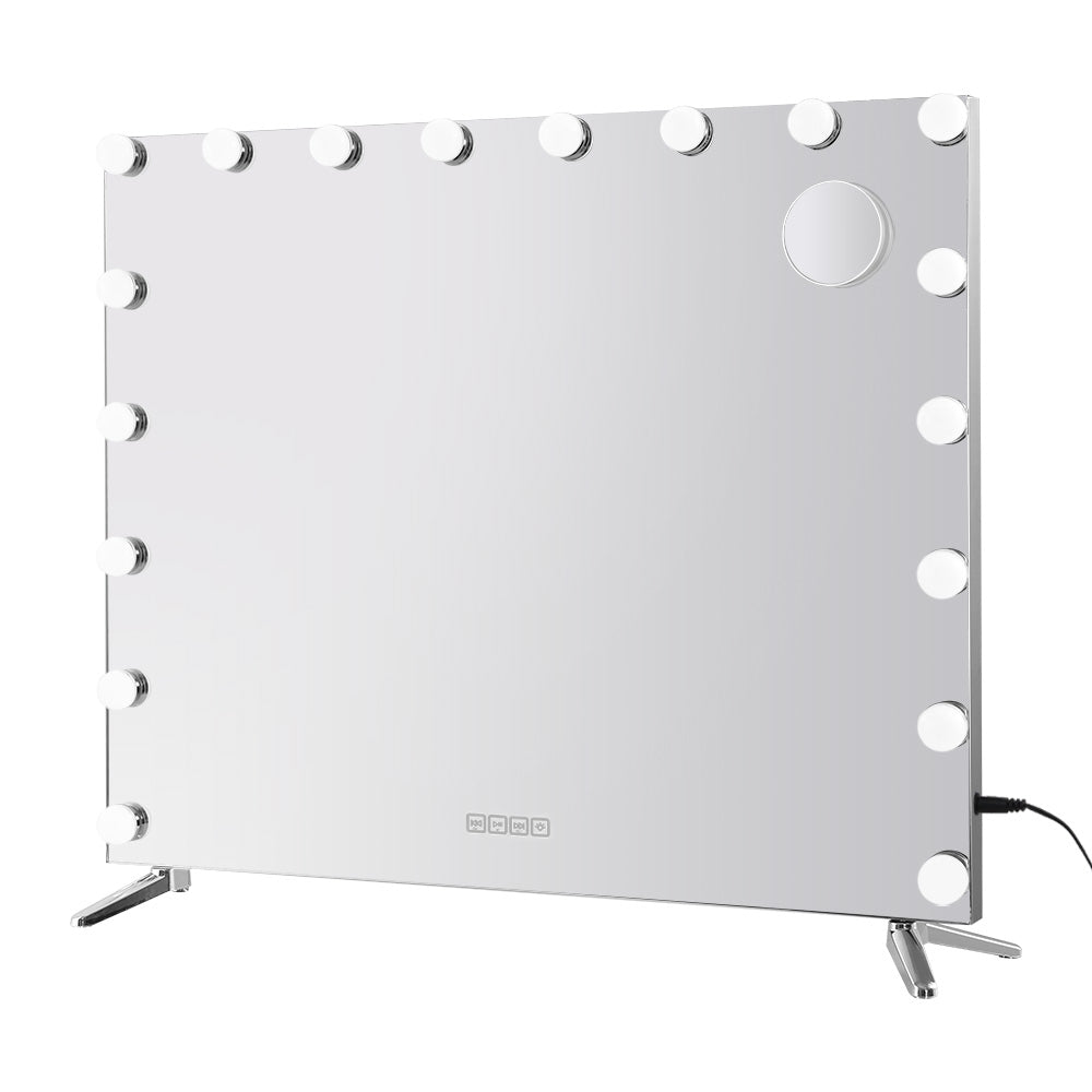 Embellir Bluetooth Makeup Mirror 80x65cm Hollywood Vanity with LED Light Wall-Makeup Mirrors-PEROZ Accessories