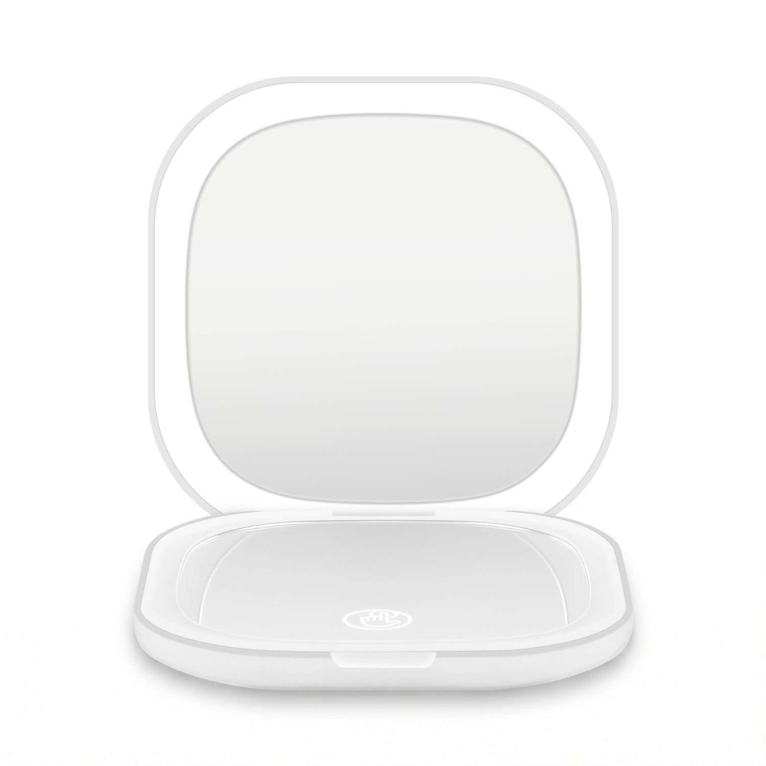 Embellir LED Compact Mirror Lighted Travel Makeup Mirror Pocket-Sized 1x 10x Magnification Square White-Health &amp; Beauty > Makeup > Makeup Mirrors-PEROZ Accessories